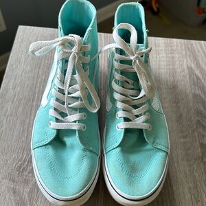 Platform Vans Hightops-aqua